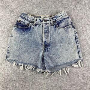 Vintage Levis 501 Jean Shorts Womens 9 Blue Cut Off Button Fly 80s Made in USA*